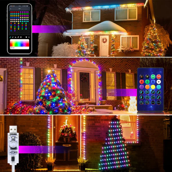 Smart LED-julebelysning | Styres via app