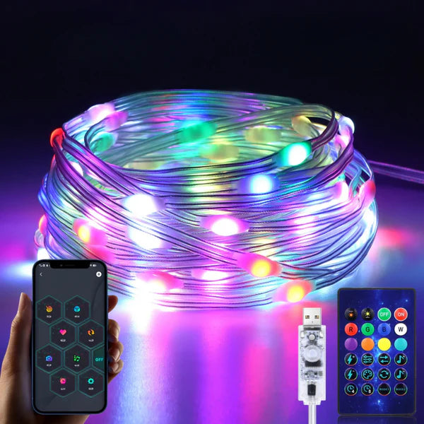 Smart LED-julebelysning | Styres via app
