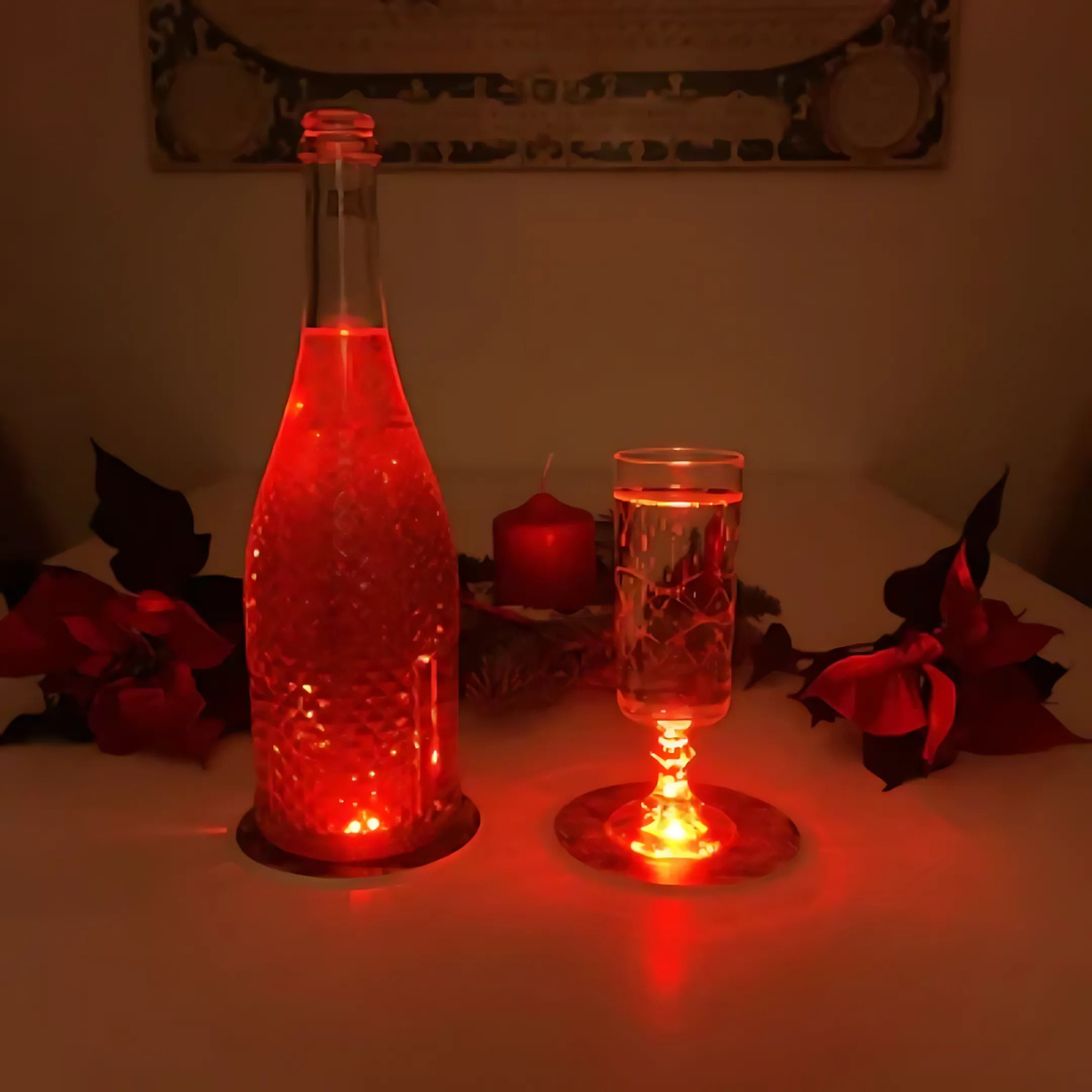 LED-bordskåner til drinks | Farverig belysning