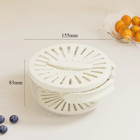 Fleximand™ 2-in-1 Afgiethulp en Bewaarmand | Was & bewaar